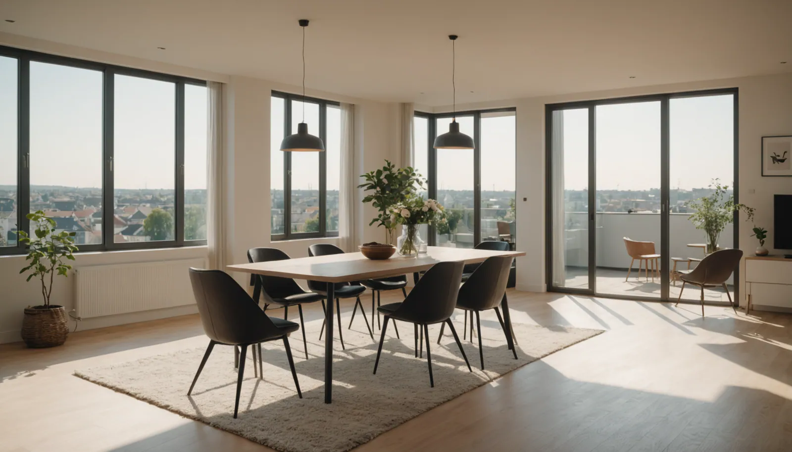 Photographier bien vide immobilier staging : salon vide d'un appartement avant home staging virtuel au Touquet